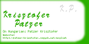 krisztofer patzer business card